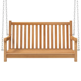 Solid Teak Wood Swing Bench 44.9x23.6x25.2